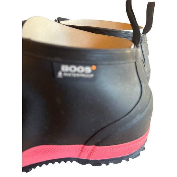 Bogs Unisex Overshoe Zip CT Waterproof Boots Size 6 Black Red - Picture 3 of 5